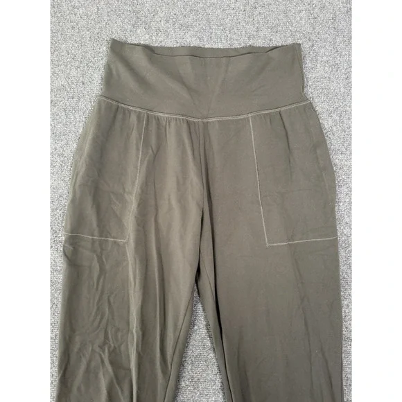 Athleta Salutation Jogger Pants Womens Small Gray Logo Yoga Stretch High Rise - Picture 4 of 14